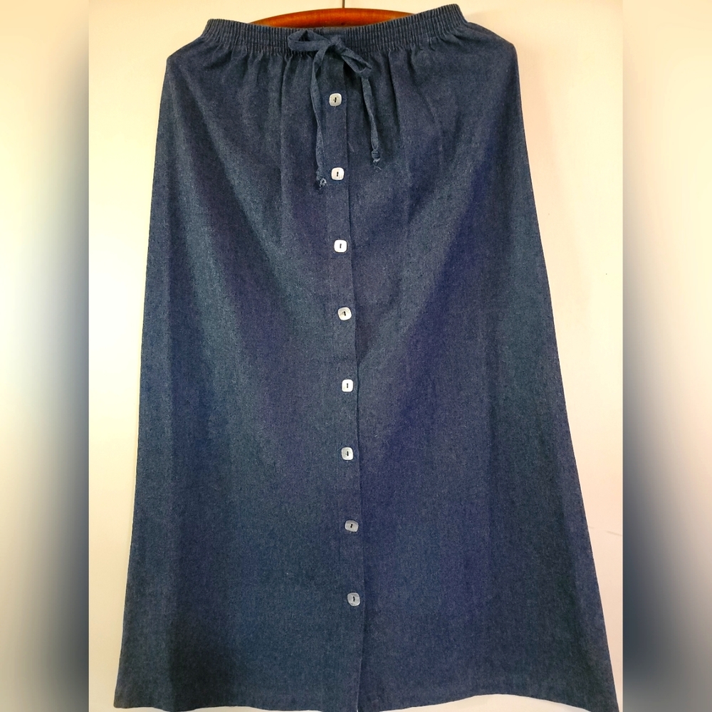 Denim Full Length Skirt